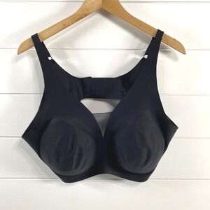 Knix Womens Shadow Mesh Bra sz XXXL+ Black Wireless Tshirt Adjustable Straps